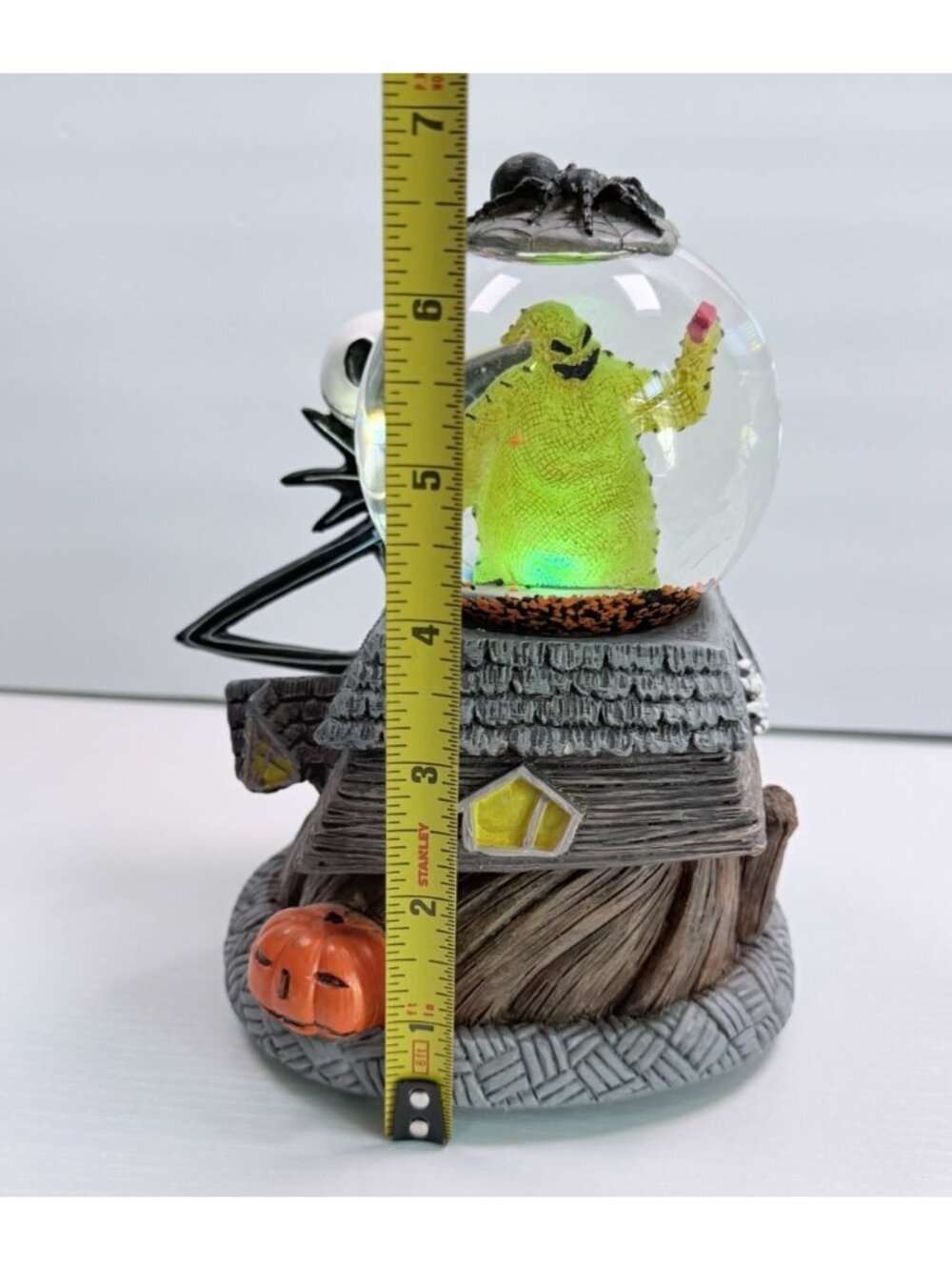 Jack Skellington Oogie Boogie Musical Snow Globe Nightmare Before Christmas - Picture 5 of 10
